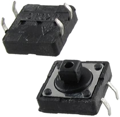 uxcell 10 Pcs 12 x 12mm x 7.3mm PCB Momentary Tactile Tact Push Button Switch 4 Pin DIP