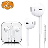 Premium Earphones/Earbuds/Headphones with Stereo Mic&Remote Compatible with iPhone iPad iPod Samsung Galaxy and More Android Smartphones Compatible With 3.5 mm Headphone WHITE