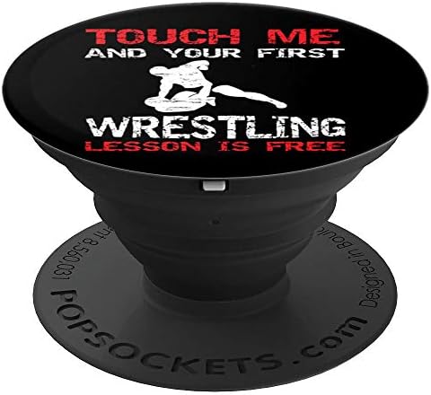 Funny Wrestling Gift First Lesson Is Free Wrestler Gift - PopSockets Grip and Stand for Phones and Tablets