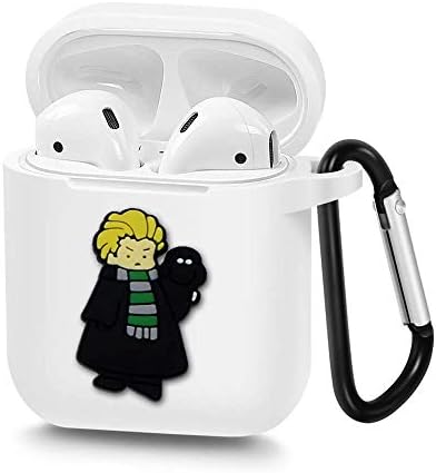 Airpods Case, Portable Silicone AirPods Charging Case with Carabiner Compatible with Apple Airpods Harry Potter Character (Draco Malfoy)