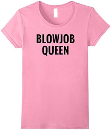 Womens Blowjob Queen T-Shirt BlowJobQueen Bachelorette Party Shirt Medium Pink