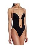 Leright Women's U Plunge Body Suit Backless Thong Bottom Bridal Shapewear