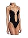 Leright Women's U Plunge Body Suit Backless Thong Bottom Bridal Shapewear, Black, 36