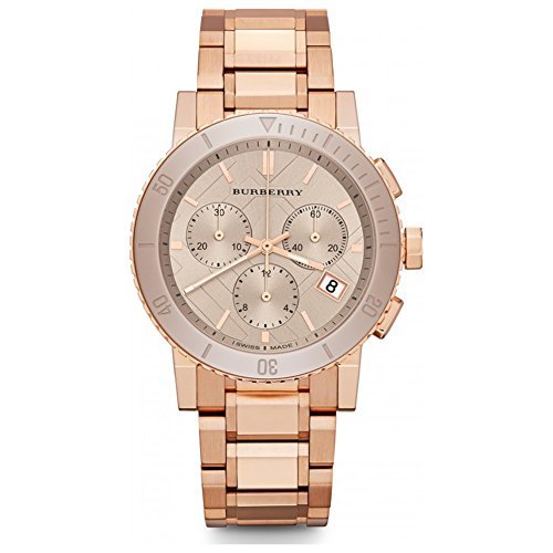 burberry gold chronograph watch