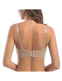 MELENECA Sujetador sin tirantes para mujer, sin forro, para busto grande