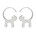 Julie's Jewelry Small fresh S925 silver star who meow cat tail drawing hypoallergenic Earrings