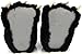 LazyOne Black Paw Slippers - X-Large