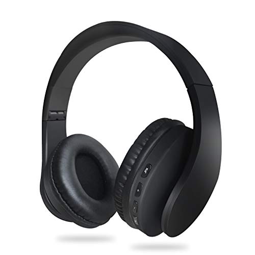 FX-Viktaria Wireless Headphones, Over Ear Headset with Microphone, Foldable and Lightweight, Support TF Card, USB Charging Headset, MP3 Mode and FM Radio – Black