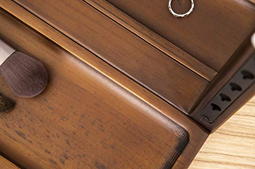 SODUKU 2 Tier Jewelry Organizer Stand Modern Wood Jewelry Holder and Display Tabletop Jewelry Storage Rack for Necklaces Bracelets Earrings (Walnut)