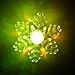 Gedengni Set of 4 Suction Cup Nightlight, Snowflake LED Light Color Glow Change, Attached to Back for Hanging in a Window Christmas and Holiday Decorating New Year Wedding Part Festival Deco