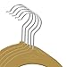 Closet Complete Premium Quality, True-Heavyweight, 80-gram, Virtually-UNBREAKABLE Velvet Hangers, Ultra-Thin, Space Saving, No Slip Hangers, Best for SUIT CHROME Hooks, Camel Set of 50