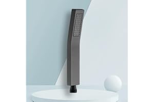 Stainless Steel Handheld Shower Head with Square Shape, Suitable for Hotels and Homes, Featuring Strong Water Flow and Build 