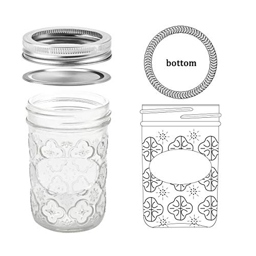 Mason Jars 8 OZ, VERONES Canning Jars Jelly Jars With Regular Lids and Bands, Ideal for Jam, Honey, Wedding Favors, Shower Favors, Baby Foods, 30 PACK - Thumbnail 2