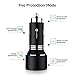 Moock Quick Charger 3.0 36W Dual USB Car Charger Adapter fit Galaxy S7/S6/Edge/Plus/iPhone X/8/7/6s/Plus, iPad Pro/Air 2/mini, LG, Nexus, HTC and More-Black