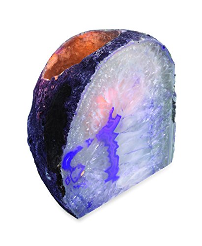 Rock Paradise 1 (One) Agate End Candle Holder Exclusive Certificate Of Authenticity (Purple)