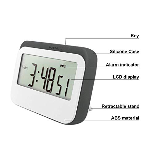 VPAL Digital Kitchen Timer 12/24 Hours Alarm Clock with Back