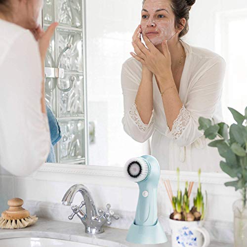 Facial Cleanser Brush, 3 in 1 Electric Rotating Facial Cleansing Brush USB Rechargeable Sonic Face Cleaners Scrubber SPA Skin Care Tool Beauty Instrument - Thumbnail 6