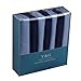 Father Gift 7 Blue Set Cotton Handkerchiefs For Mens With Presentation Box MH1024 One Size Navy