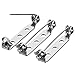 200 Pcs Silver Safety Clasp, Abuff Bar Pin Back Clasp Brooch Pins Findings with 3 Holes for Badge Insignia, Citation Bars, Making Corsage, Name Tags, Toy Pins and Jewelry Making,