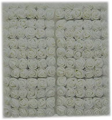 MENGZHEN 144PCS Artificial Flower Fake Flowers PE Rose Foam Mini Flower Bouquet Wedding Flower Home Decoration (#09)