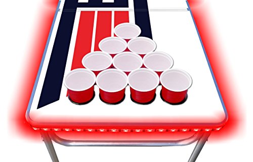 8-Foot Professional Beer Pong Table w/Cup Holes & LED Glow Lights - Top Pong Edition - Thumbnail 3