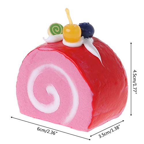 YDZN Realistic Artificial Dessert Mixed Fake Cake Food Model Simulation Swiss Roll Photography Props Kitchen Home Decoration Display(1pc,Color Random)