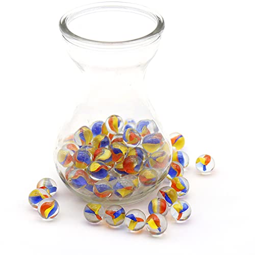 Bulk Marbles 500 Multicolored Cats Eyes Marbles, Small 5/8” Glass