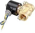 Vktech 2W-200-20 3/4 Inch Brass Electric Solenoid Valve Water Air Fuels N/C DC 12V