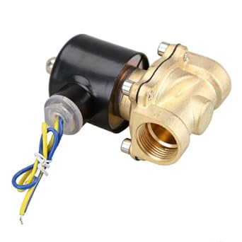 Vktech 2W-200-20 3/4 Inch Brass Electric Solenoid Valve Water Air Fuels N/C DC 12V