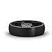 Tungsten Ring 6mm Black Brushed Mens Wedding Band Dome Comfort Fit