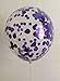 Metallic Purple Balloons and Confetti Balloons for Wedding Bridal Shower Party Decorations Valentine's Day 12inch 30packs