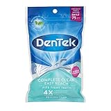 Dentek Floss Picks Complete Clean Back Teeth 75 Count (3 Pack)