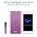 BONAI Portable Charger, (Thinnest Aluminum)(Powerful)12000mAh Power Bank, USB C High-Speed 3.0A Input/Output Compatible with iPhone iPad Samsung Android Macbook-Purple