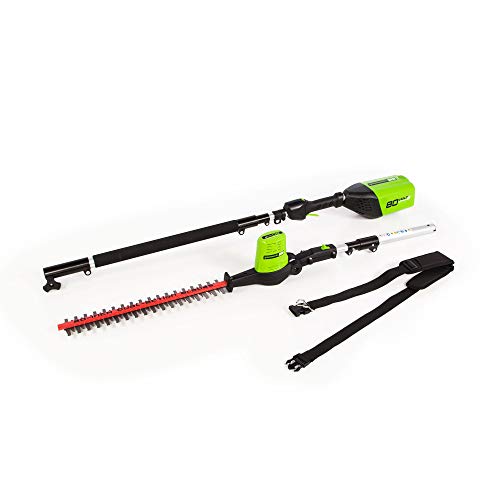 GreenWorks PH80B00 20Inch 80V Cordless Pole Hedge Trimmer, 20 inches
