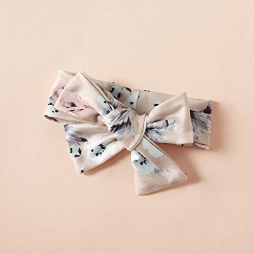 Little Story 0-24M Middle and Small Children's Girls Long-Sleeved Flying Sleeves Floral Hakama Climbing Suit + Trousers + Pink