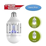 S SAVHOME Bug Zapper Light Bulb with LED Light Bulb,Fly Killer, Mosquito Killer, Built in Insect Light Trap, Fits in 110v Light Bulb Socket, Perfect for Indoor Home Garden Patio Backyard
