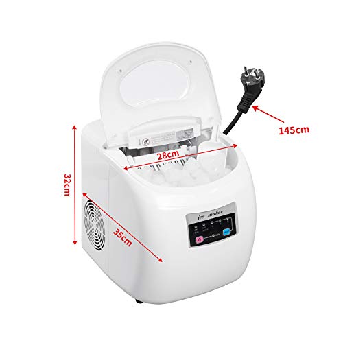 WOLTU Eiswürfelmaschine Eiswürfelbereiter, 12kg/24hrs, 3 Eiswürfel-Größen, 2,8 Liter Wassertank… – Bild 8