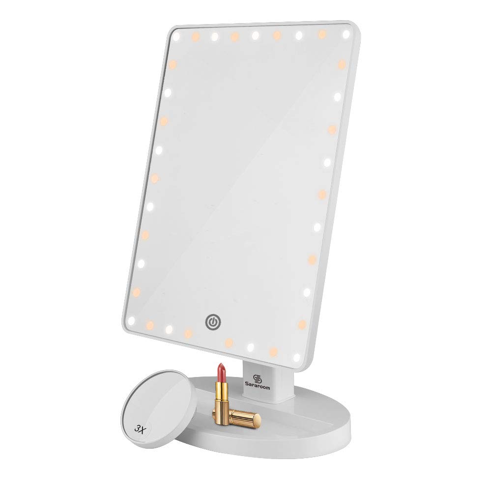 Specchio Trucco con 21 LEDs, Specchio di Vanity Trifold Ruota di 180