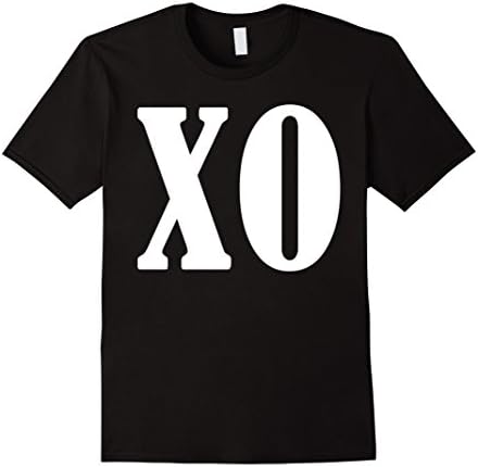 Men's XO Shirt, Funny Birthday Gift Shirt for Men Women Medium Black