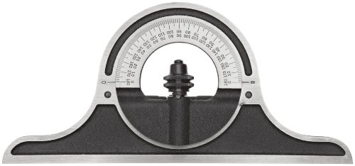 StarrettProtractor Head for Combination Squares, Combination Sets and Bevel Protractors - Non-Reversible Head, Black Wrinkle Finish - PNR-1224W
