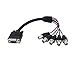 1 Ft Coax Hd15 Vga To 5 Bnc Rgbhv Monitor Cable - 1 X Hd-15 Male Vga - 5 X Bnc Female Video - 1ft - Black - Vgabncmf1