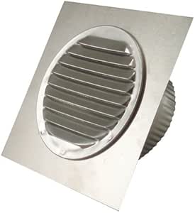 Bathroom Fan Eave Vent With Neck, Aluminum, 6-In. Square x 4-In. Collar ...