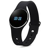 GBlife Bluetooth 4.0 Smart Bracelet Sport Watch with SMS Reminder Sleep Fitness Tracker Calorie (Black)