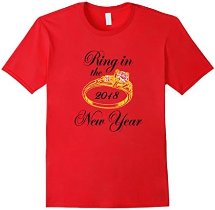 Mens Ring In The New Year 2018 Engagement Ring T-Shirt b Medium Red