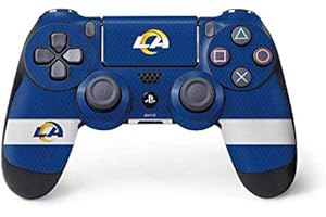 Skinit Decal Gaming Skin Compatible with PS4 Controller - Officially Licensed NFL Los Angeles Rams Zone Block Design