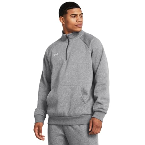 Under Armour Men's Rival Fleece Quarter Zip, (025) Castlerock Light Heather / /…