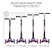 ChromeWheels Scooters for Kids, Deluxe Kick Scooter Foldable 4 Adjustable Height 150lb Weight Limit 3 Wheel, Lean to Steer LED Light Up Wheels, Best Gifts for Girls Boys Age 3-12 Year Old, Purple