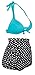 Angerella Retro Vintage Polka Dot High Waisted Bathing Suits Swimwear(BKI053-L1-XXXL)