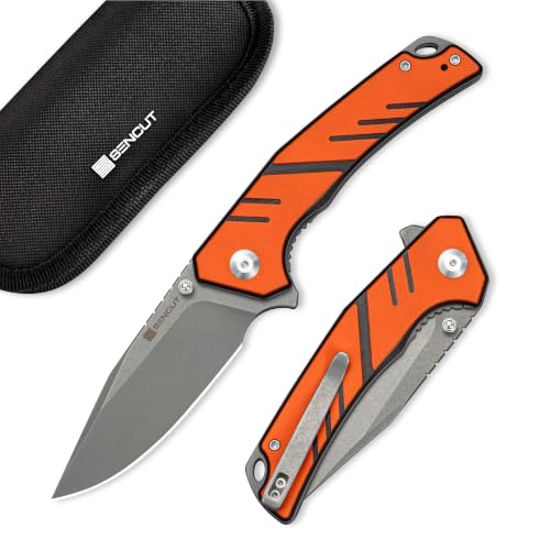 SENCUT Quirk Folding Pocket Knife for EDC, 3.41" D2 Blade G10 Handle