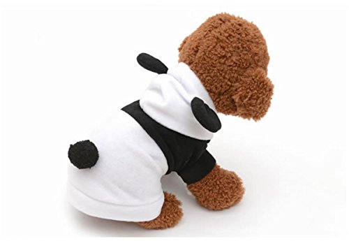 PetBoBo Cute Pet Panda Costume Clothes,Warm Coat Panda Apparel,Halloween Party Dressing up Party Apparel Clothing for Cat Dog